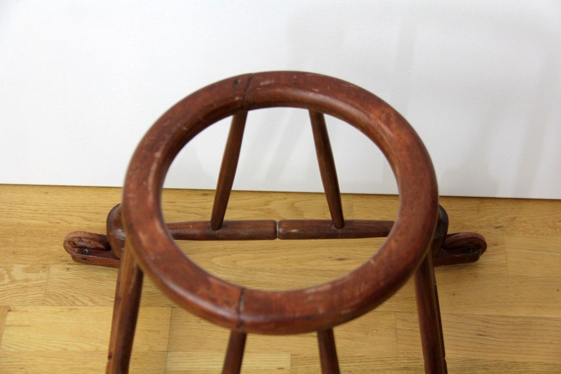 Antique Baby Walker // Hand Made Wooden Rolling Baby Walker // Etsy