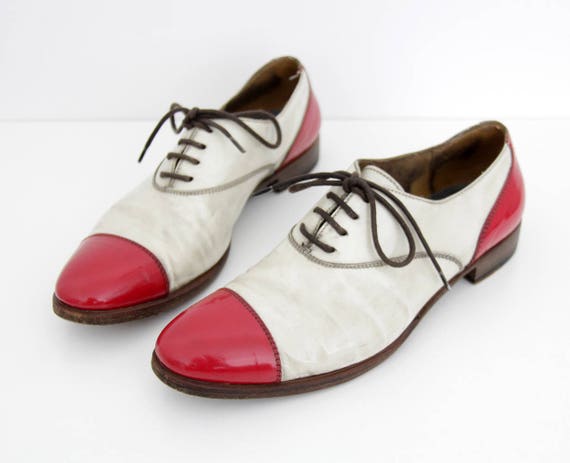 Vintage Shoes // Silvano Sassetti Red and White P… - image 5