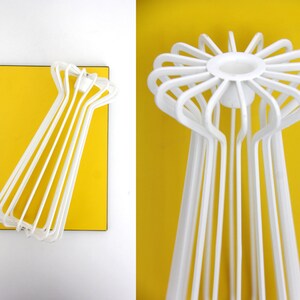 Vintage IKEA Tradig white metal candle holder by Ehlen Johansson // Scandinavian Vintage Modernist Candle Holder