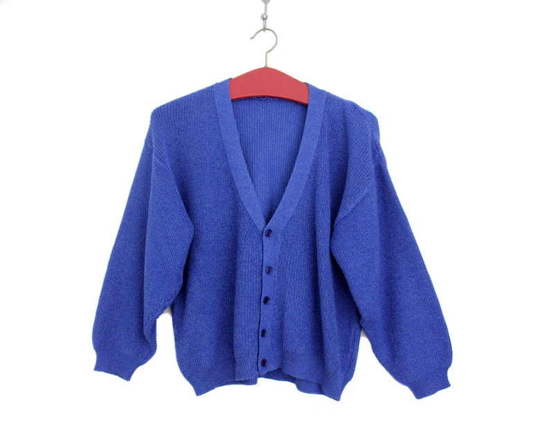 Vintage Sweater Blue Cardigan