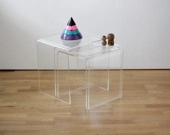Vintage Ikea ÅNES White Rolling Side Table Designed by Ehlen