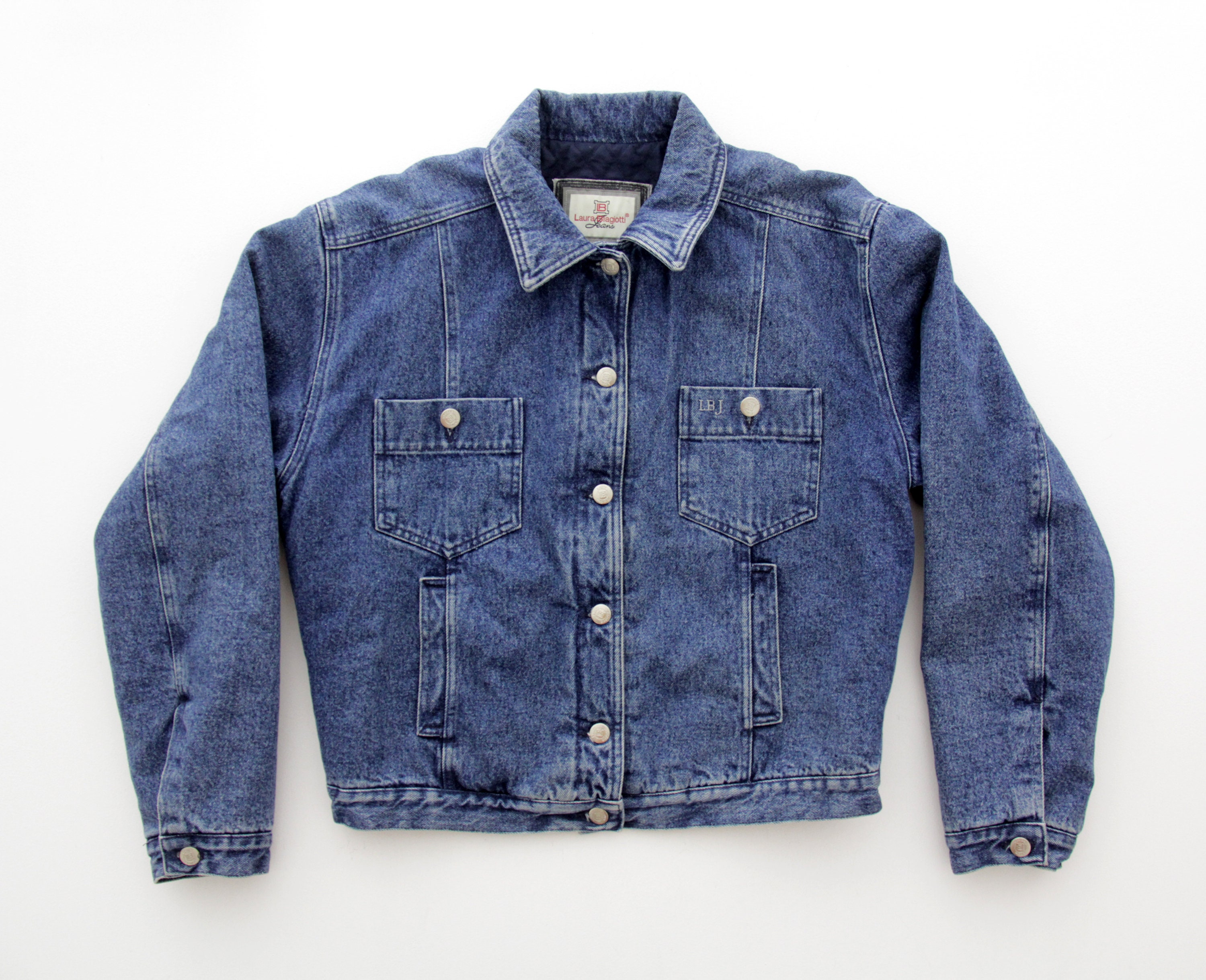 Vintage Jean Jacket // Laura Biagiotti Lined Denim Jacket - Etsy