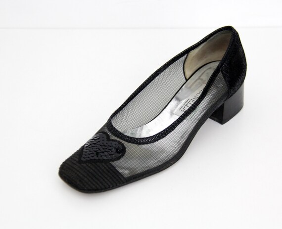 Vintage Brunella Italienische Wildleder und transparente Schuhe 