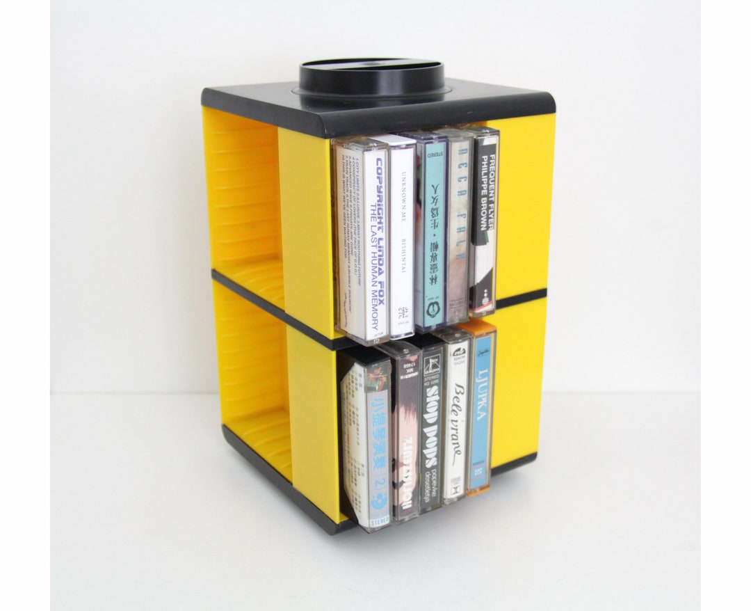Vintage Audio Cassette Tape Holder // Rotating Cassette Etsy