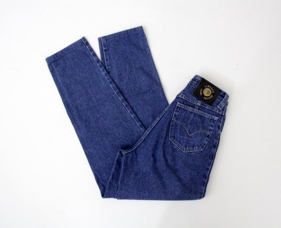 Vintage Jeans // VERSACE Jeans Couture // 80s 90s Designer Womens High Waist Jeans