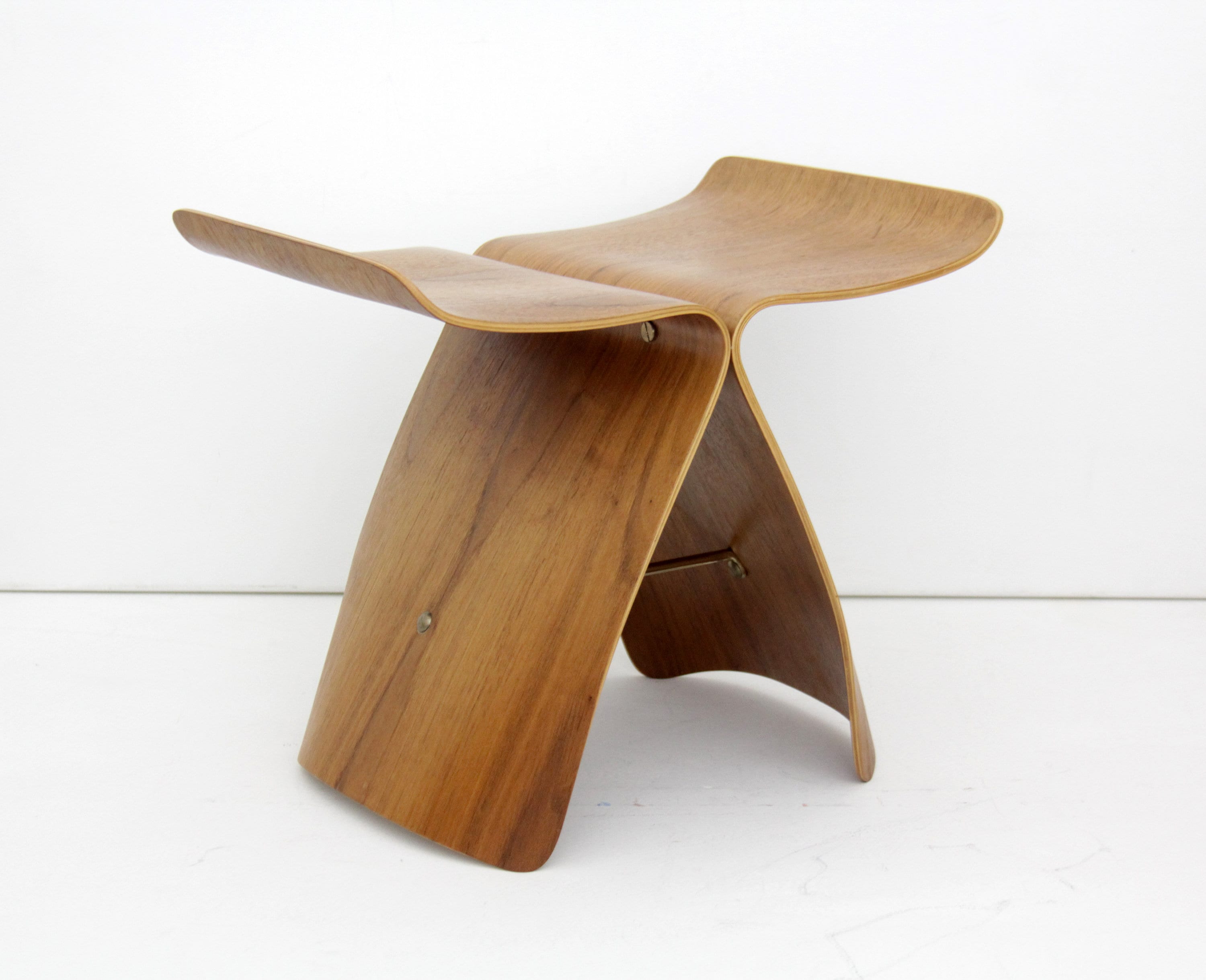 Vintage Sori Yanagi Butterfly Foot Stool // Plywood Foot Stool