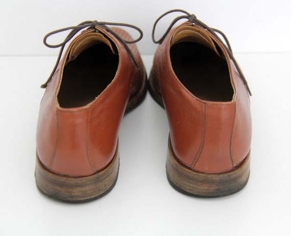 Vintage Men's Shoes // Handmacher Brown Lace Up P… - image 9