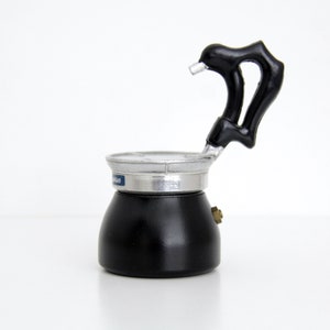 Cafetière italienne vintage // Plaque de cuisson noire « Nova Espress » inutilisée MOKA // Petite machine à expresso // Une tasse