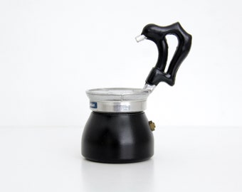 Vintage Italian Coffee Maker // Unused "Nova Espress" Black Stove Top MOKA // Small Espresso Machine // One Cup