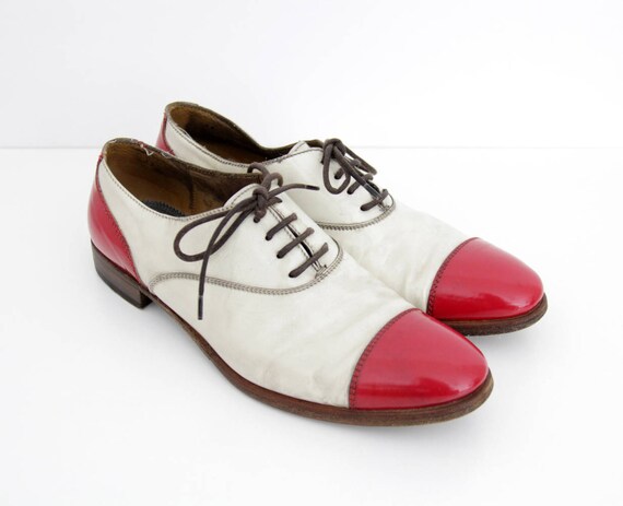 Vintage Shoes // Silvano Sassetti Red and White P… - image 2