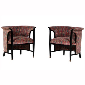 Vintage Art Deco Style Armchair with Upholstery from Selva, Italy 1980's