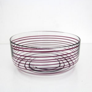 Vintage Italian Hand Blown Glass Bowl // Beautiful Yoshika Omura Style Glass Art
