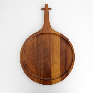Vintage Solid Teak Danish Modern Teak Tray by Mandalay // Mid Century Modern Danish Teakwood Platter Tray