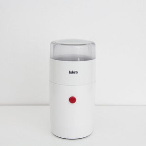 Vintage Electric Coffee Grinder // Iskra Electric Coffee Grinder // Surgar Mill KSM 1 G by Reinhold Weiss // White