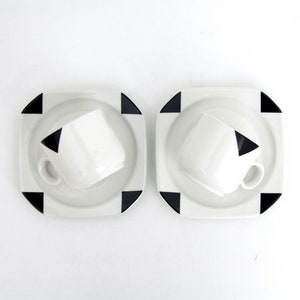 Vintage IKEA Coffee Cup and Saucer Pair Designed by Sung G. Zuez