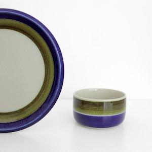 Vintage Rörstrand Elisabeth 2 pieces Set // Small Plate and bowl // Scandinavian Hand Painted Ceramic Marianne Westman Design