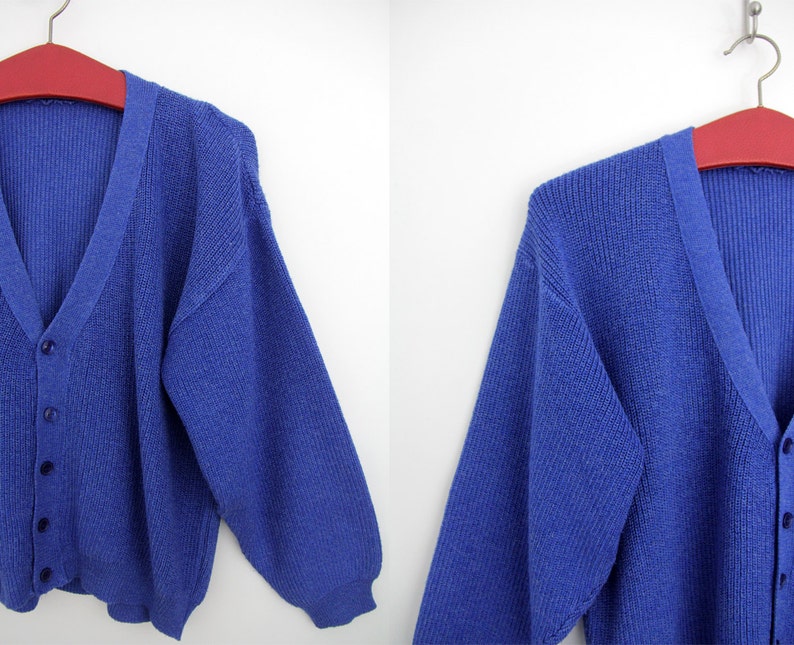 Vintage Sweater  Blue Cardigan