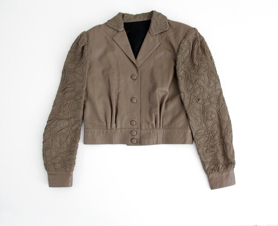 Vintage jacket // Braccialini 70s puffy sleeve tri