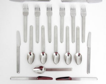 Vintage Flatware // Sunday Cutlery Set by Big Game for Ikea, 1970s // Set of 18