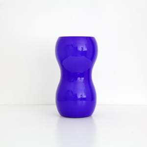 Vintage IKEA Kvintant Blue Glass Table Lamp
