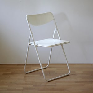 1 of 3 Vintage Foldable Chair Designed by Niels Gammelgaard for Ikea // Metal and Plastic Folding Chair // 80s IKEA Ted Chair