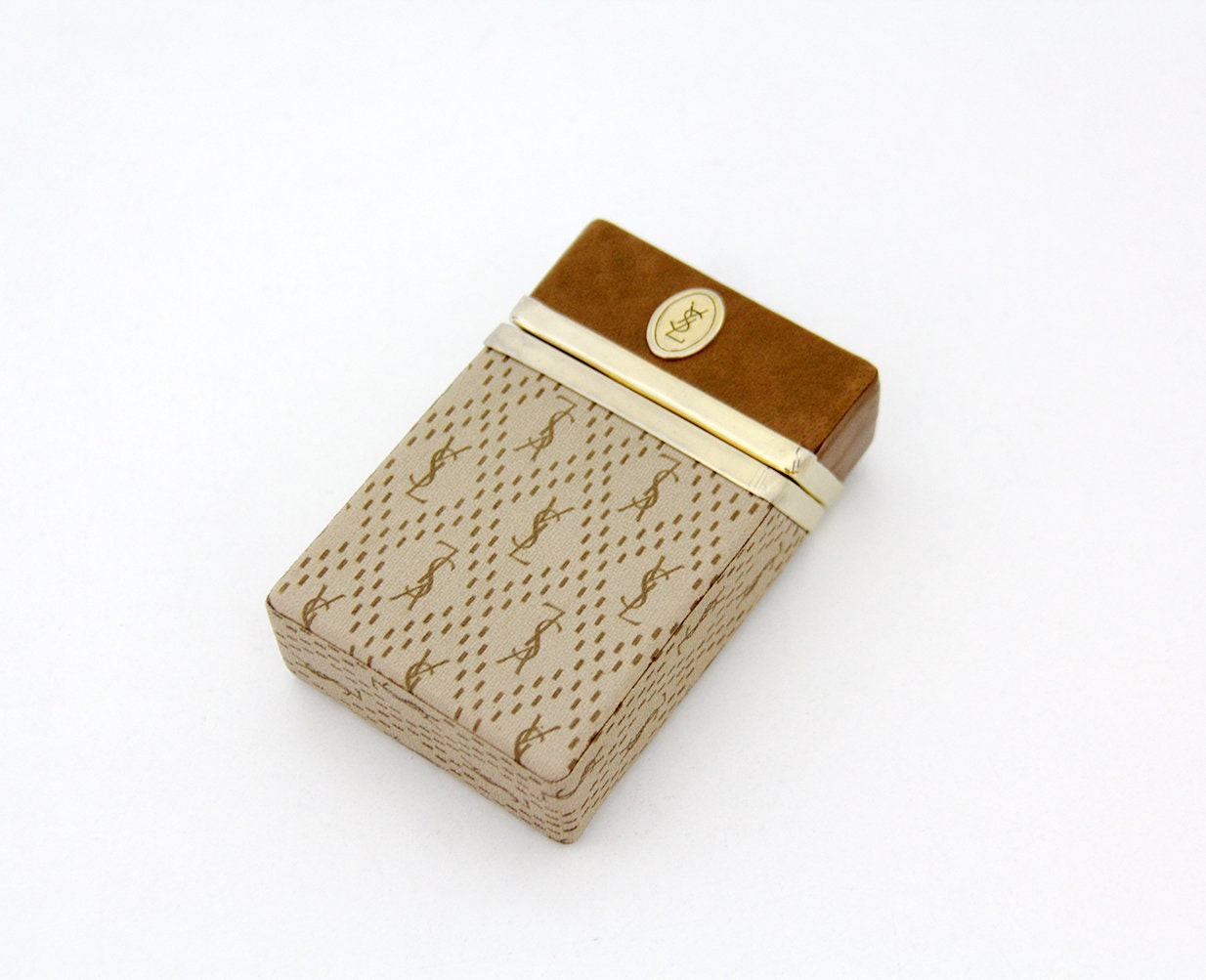 Vintage cigarette case // 1970's YSL Yves Saint Laurent designer cigarette  case // Business card case