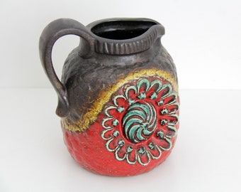 Vintage West German Fat Lava Vase Made by Dumler & Breiden. Style