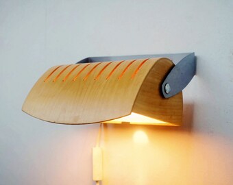 Vintage IKEA Strimma Wall Lamp // 1990s IKEA Sconce // Bent Plywood Lamp // Retro Wall Ambient Lamp // Vintage Swedish Wall Light