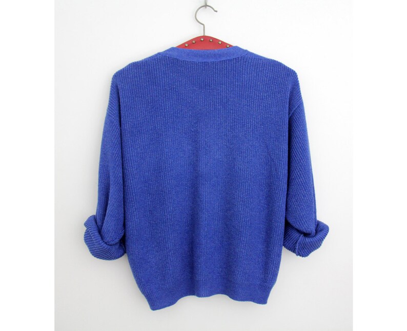 Vintage Sweater Blue Cardigan