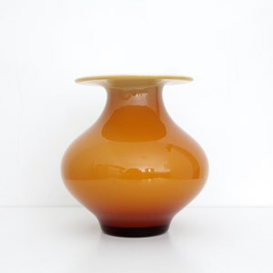 Vintage Vase by Dragan Drobnjak for Prokuplje // Mid Century Cased Glass Mod Vase // Yugoslavia, 1970's