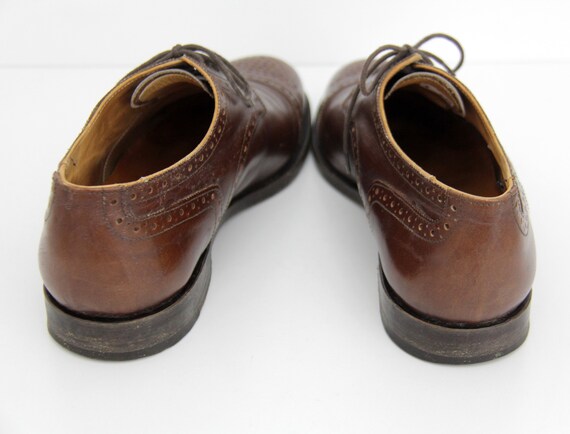 Vintage Men's Shoes // Handmacher Brown Leather C… - image 8