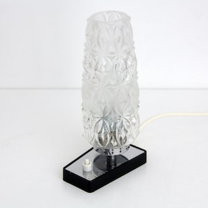 Vintage Lamp // 60&#39;s 70&#39;s Table Lamp //  Glass Desk Lamp // Mid Century Modern Table Lamp