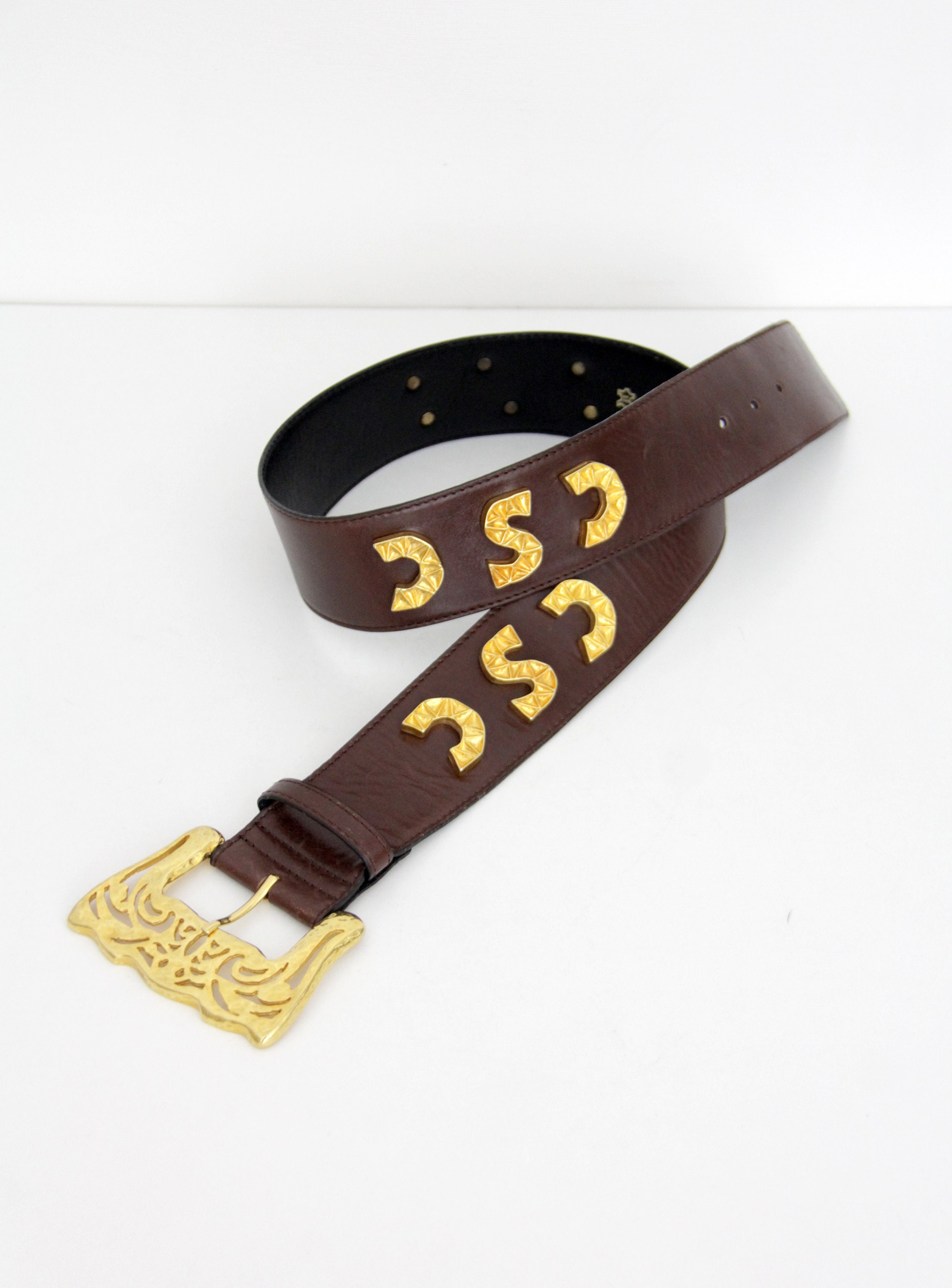 00s y2k archive ESCADA GOLD buckle belt