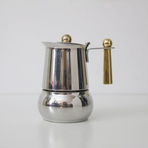 Macchina da caffè italiana vintage // GB Guido Bergna Kitty Oro Gold Barista Stove Top MOKA // Piccola macchina per espresso // Una tazza