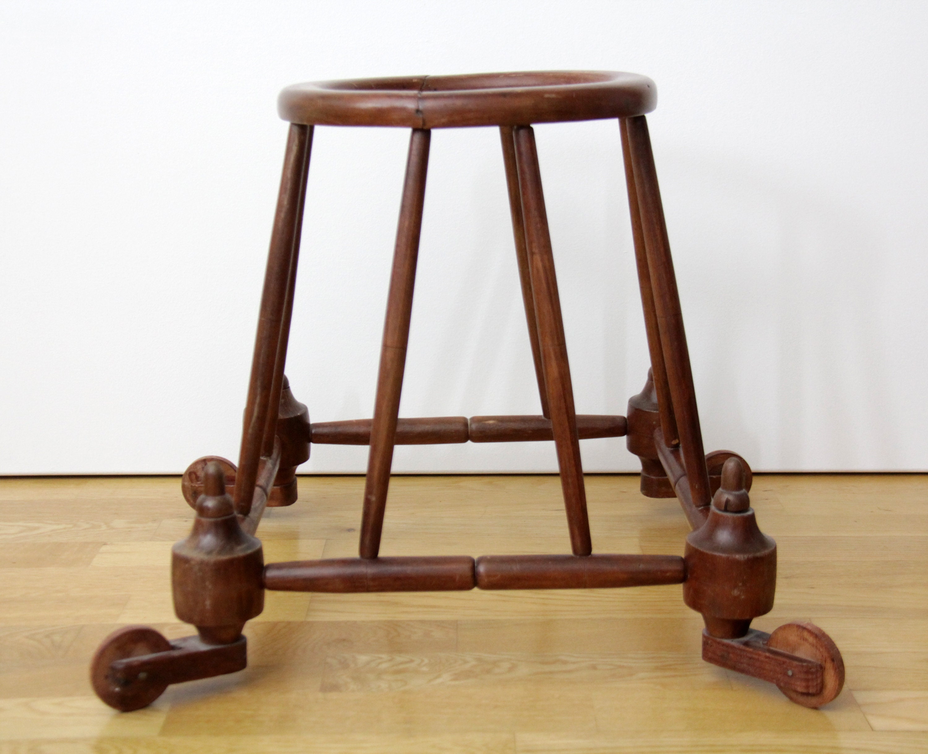 Antique Baby Walker // Hand Made Wooden Rolling Baby Walker // Etsy