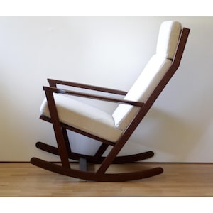 Vintage Mid-Century Modern Rocking Chair by Poul Volther for Frem Røjle // Denmark, 1960&#39;s