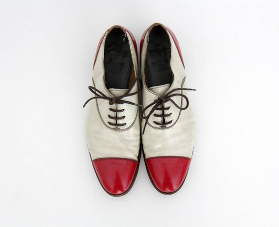 Vintage Shoes // Silvano Sassetti Red and White Pa