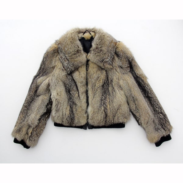 Vintage Jacket // Finnish Grünstein Women's Fur Bomber Jacket