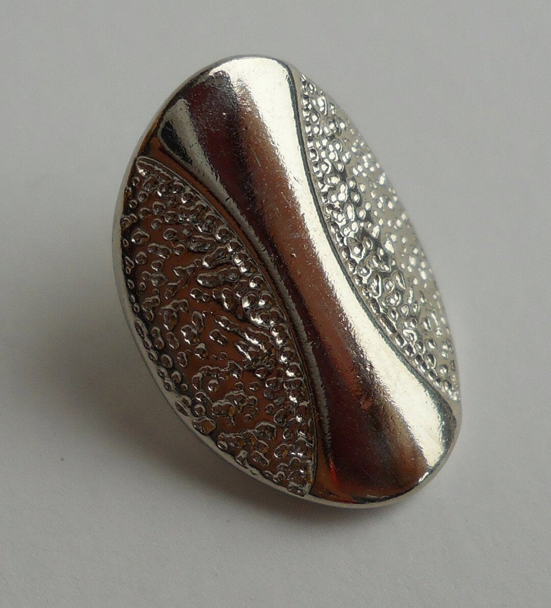 BUTTON SET: Better Buttons, Silver, Texture on Upper Surface, 1/2