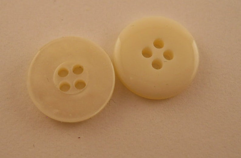BUTTON SETS Creamy White Shirt Buttons 1/2 Inch Size Sets Etsy