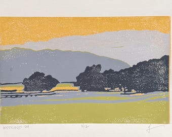 Noticing 29 - Original Handprinted Linocut Print