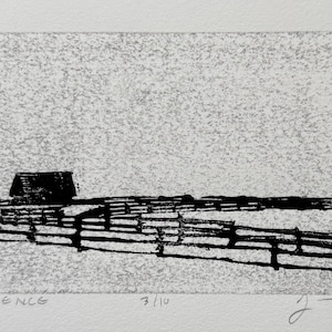 Silence - Original Handprinted Woodblock Print