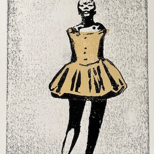 52 Objects - 5 (Degas&#39; Ballerina)  - Woodblock Print