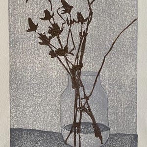 52 Colors - 25, deep brown - Original Handprinted Woodblock Print