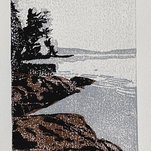 Noticing 11 - Original Handprinted Woodblock Print