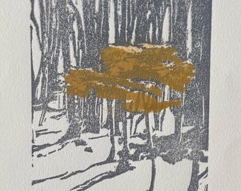 Noticing - Original Handprinted Woodblock Print