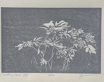 Noticing - Original Handprinted Woodblock Print