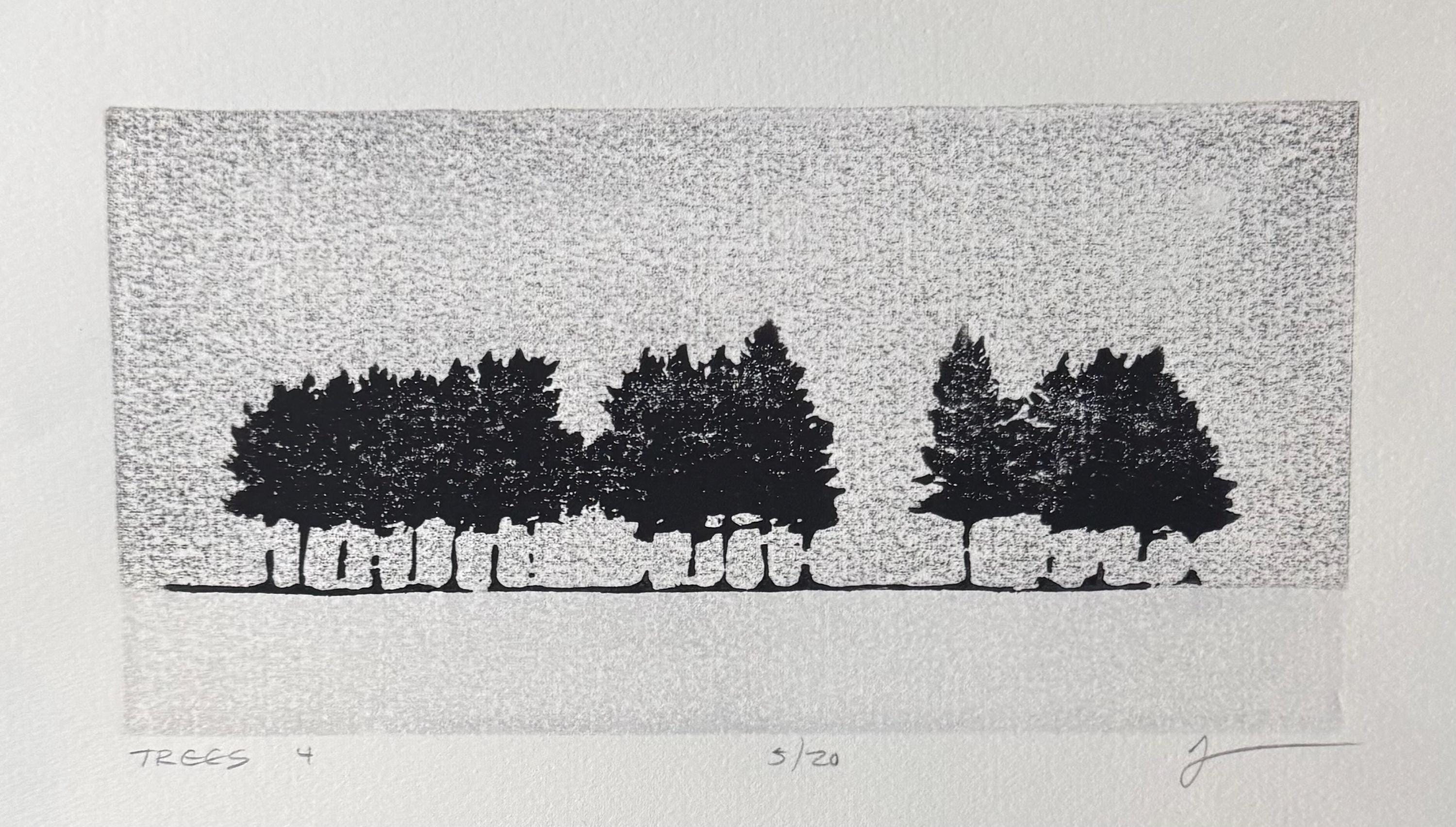 Tree Woodblock Print - Etsy