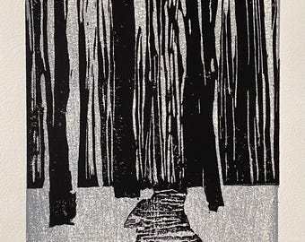 Noticing 16  - Original Handprinted Woodblock Print