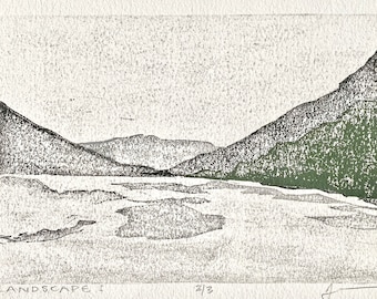 Landscape 2 - Woodblock Print